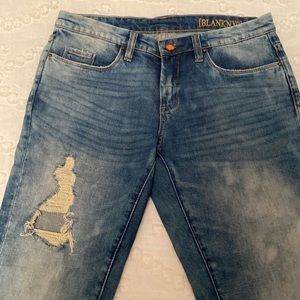 Women Blank NYC Distressed Blue Jeans